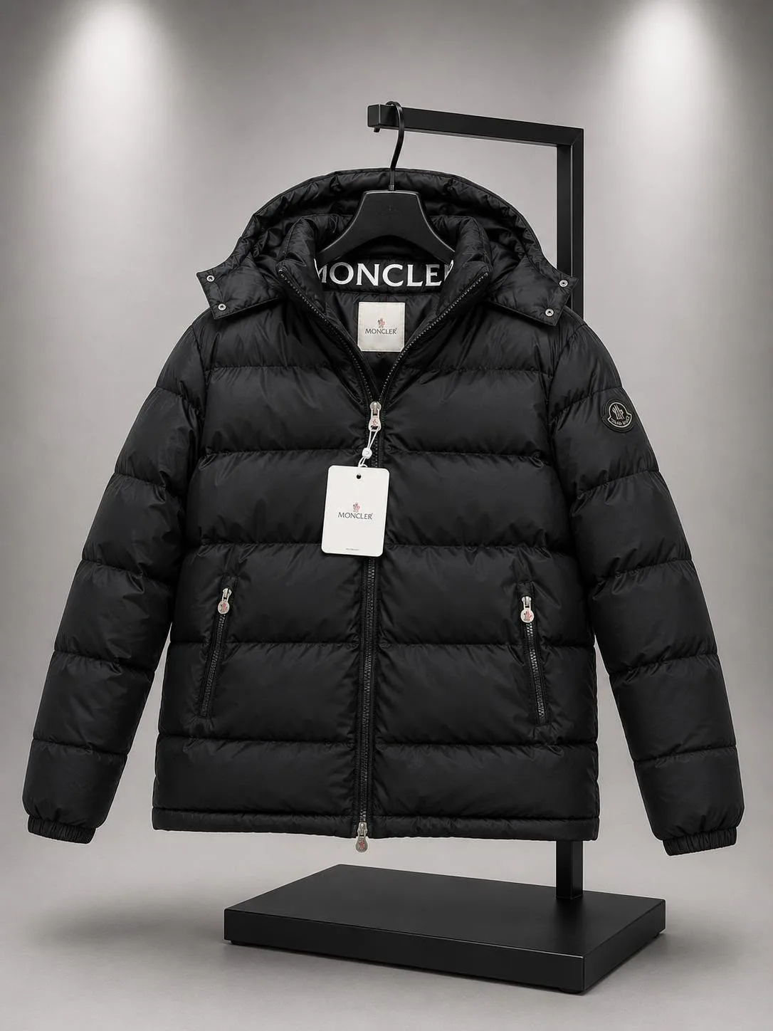 MONCLER KAPÜŞONLU ŞİŞME MONT SİYAH (ÇIKARILABİLİR KAPÜŞON) görünüm 1