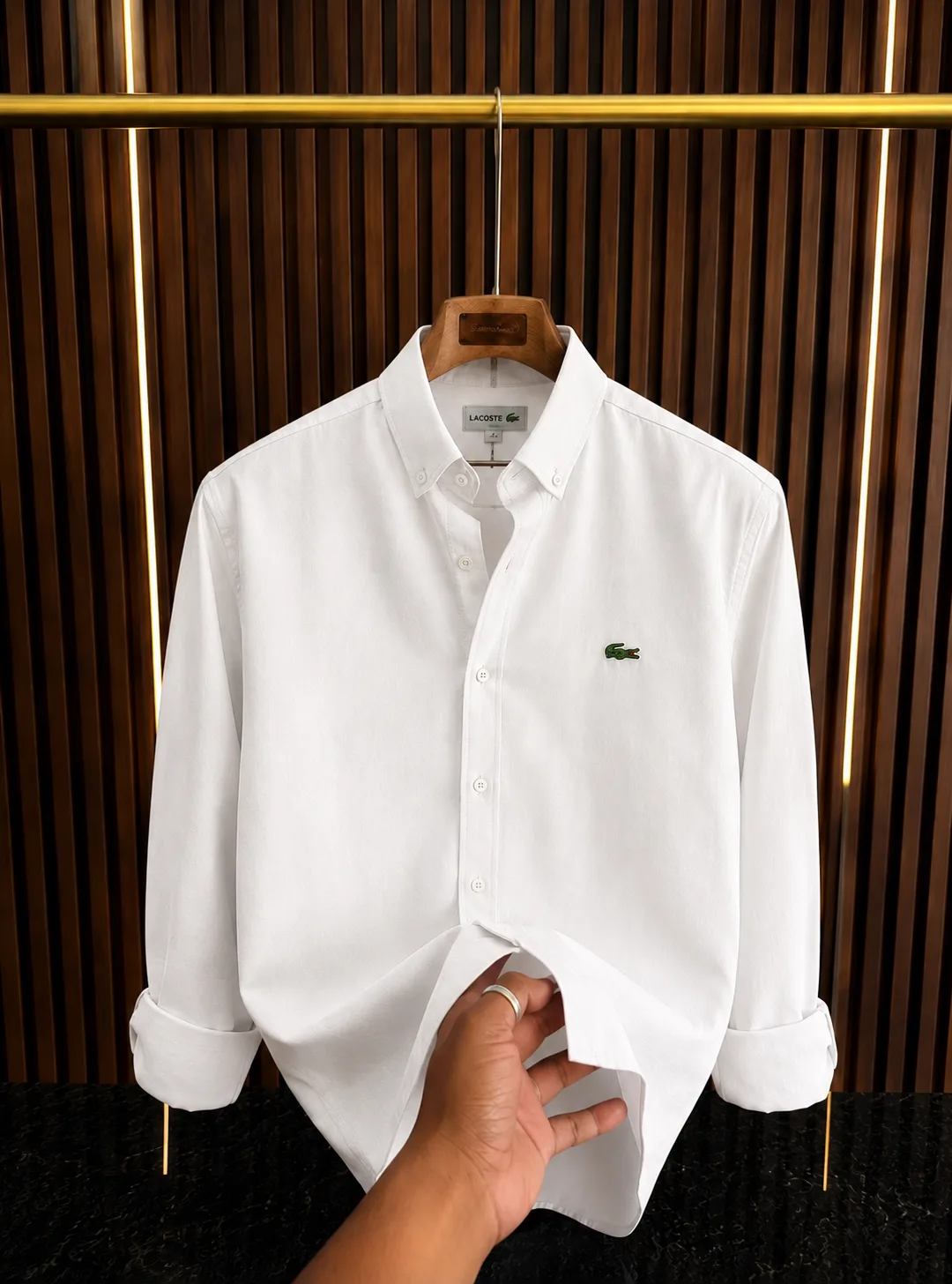 LACOSTE PAMUK GÖMLEK BEYAZ görünüm 1