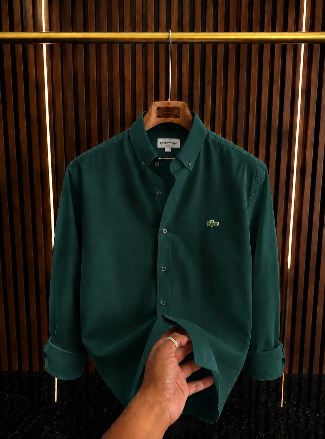 LACOSTE PAMUK GÖMLEK ZÜMRÜT görünüm 1