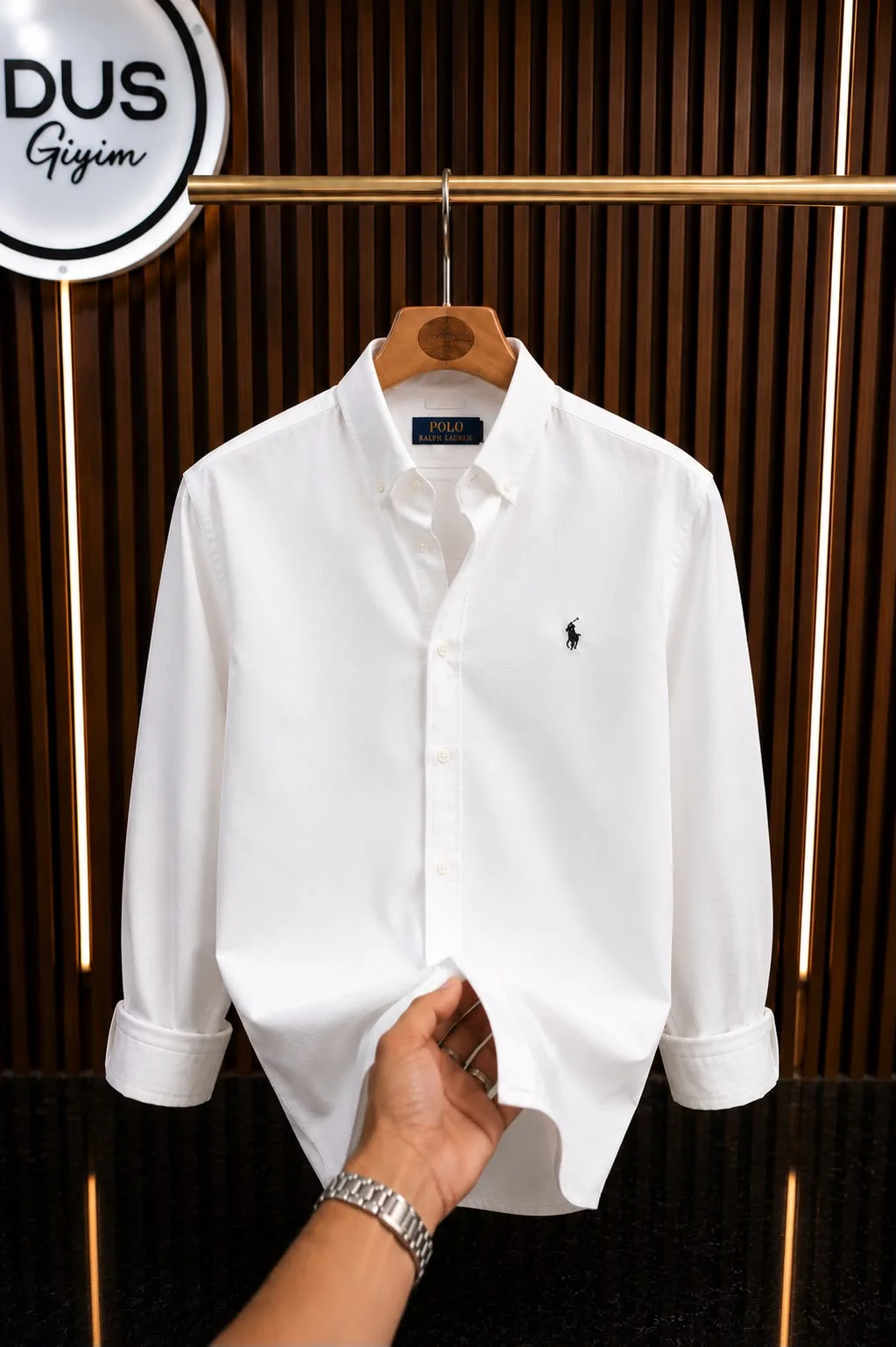 RALPH LAUREN KETEN GÖMLEK BEYAZ görünüm 1