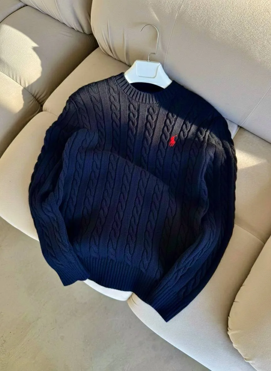 RALPH LAUREN BİSİKLET YAKA TRİKO LACİVERT görünüm 1